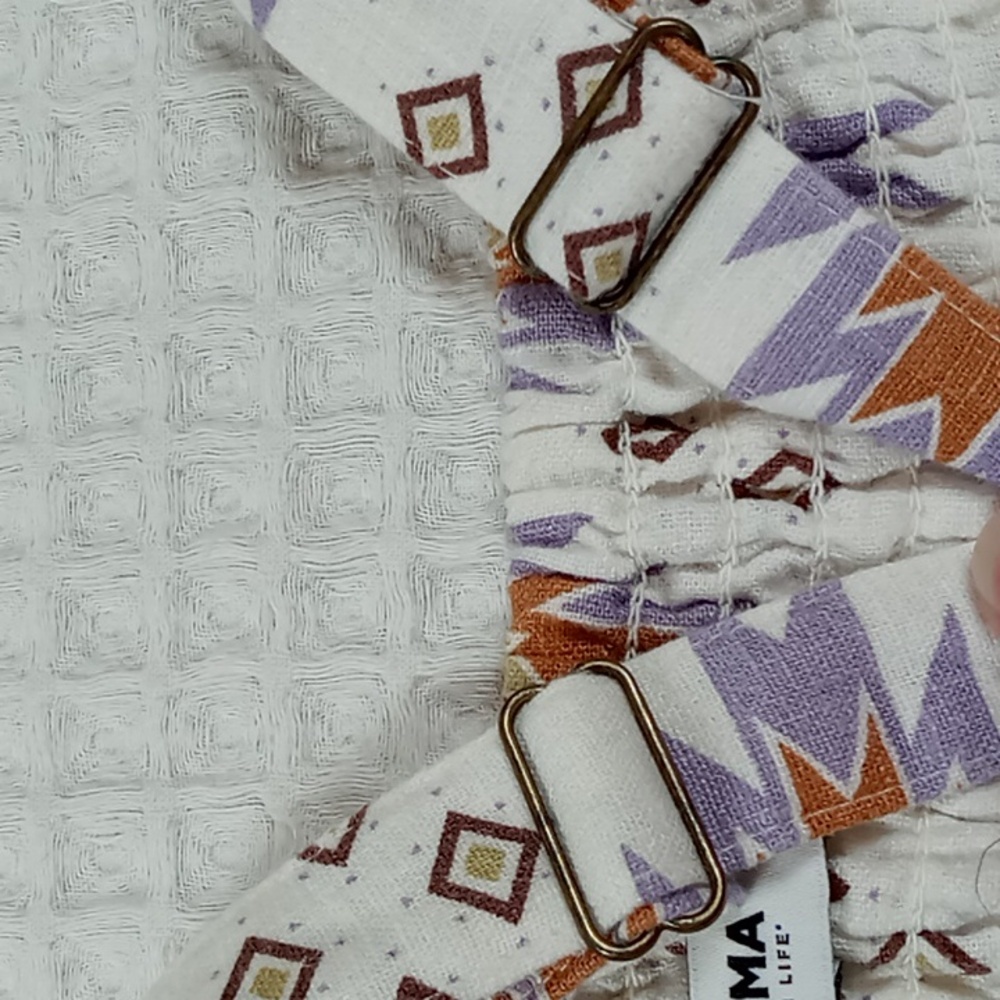Sonoma Women's Southwestern Print Midi Sun Dress Size XXL Cream/Brown/Purple - Picture 13 of 16